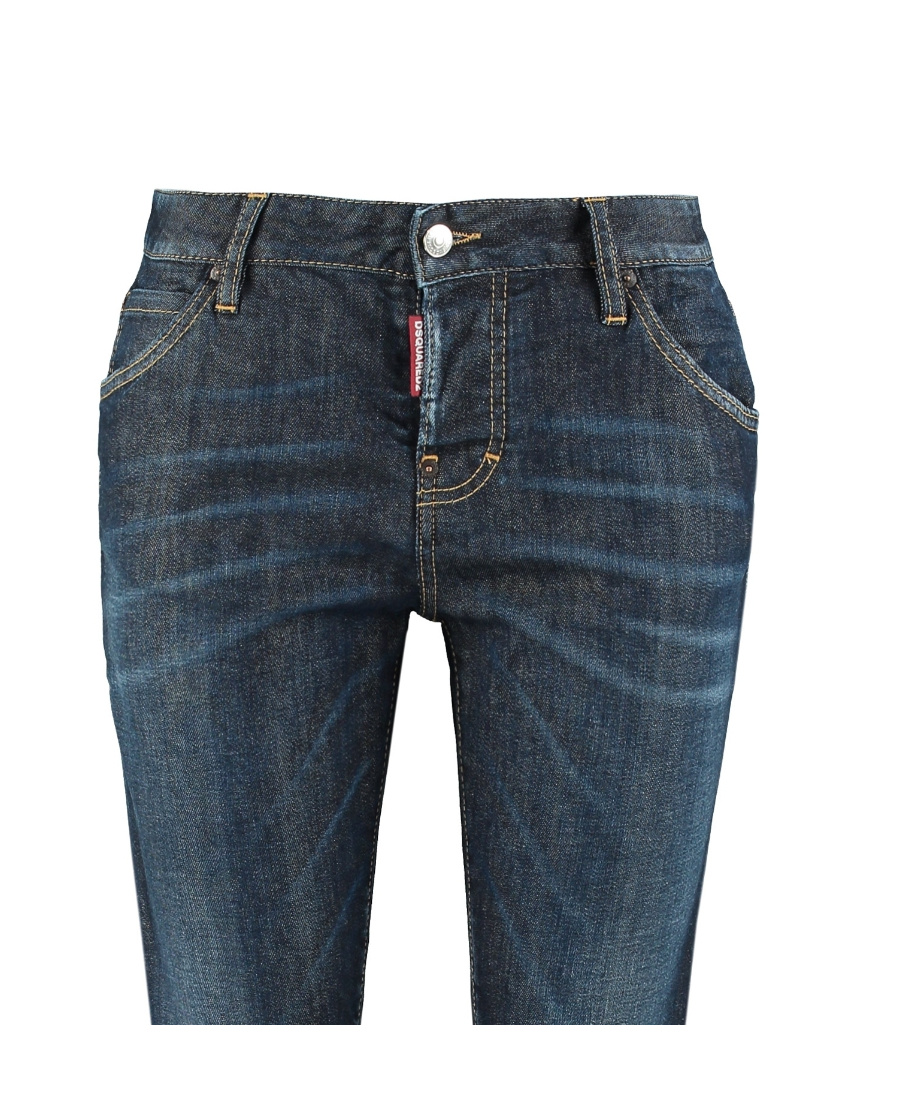 Dsquared2 Logo Details Jeans In Black