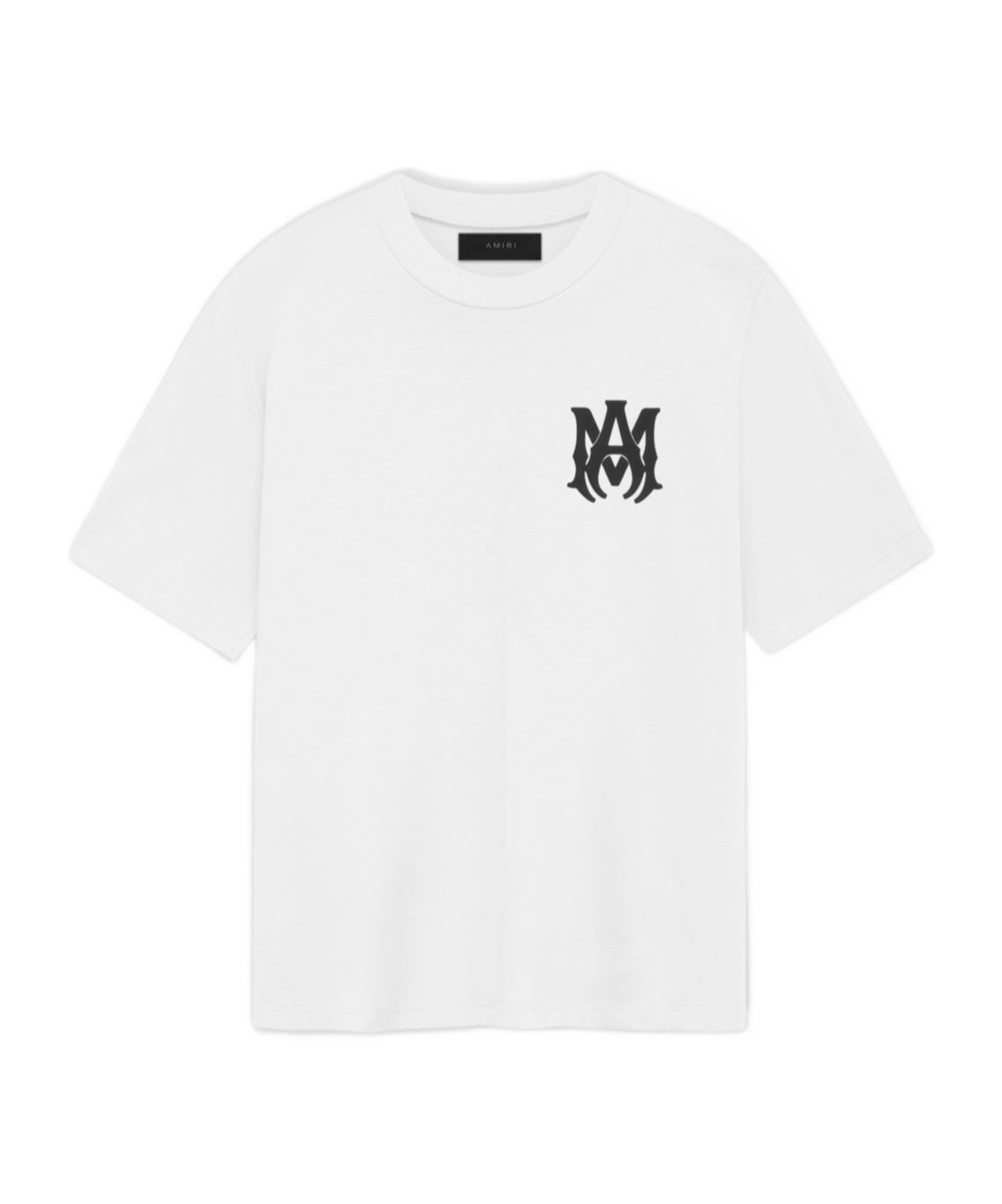 Amiri White Crewneck T-shirt With Logo Print On The Front And Logo Lettering On The Rear In Cotton Man In White