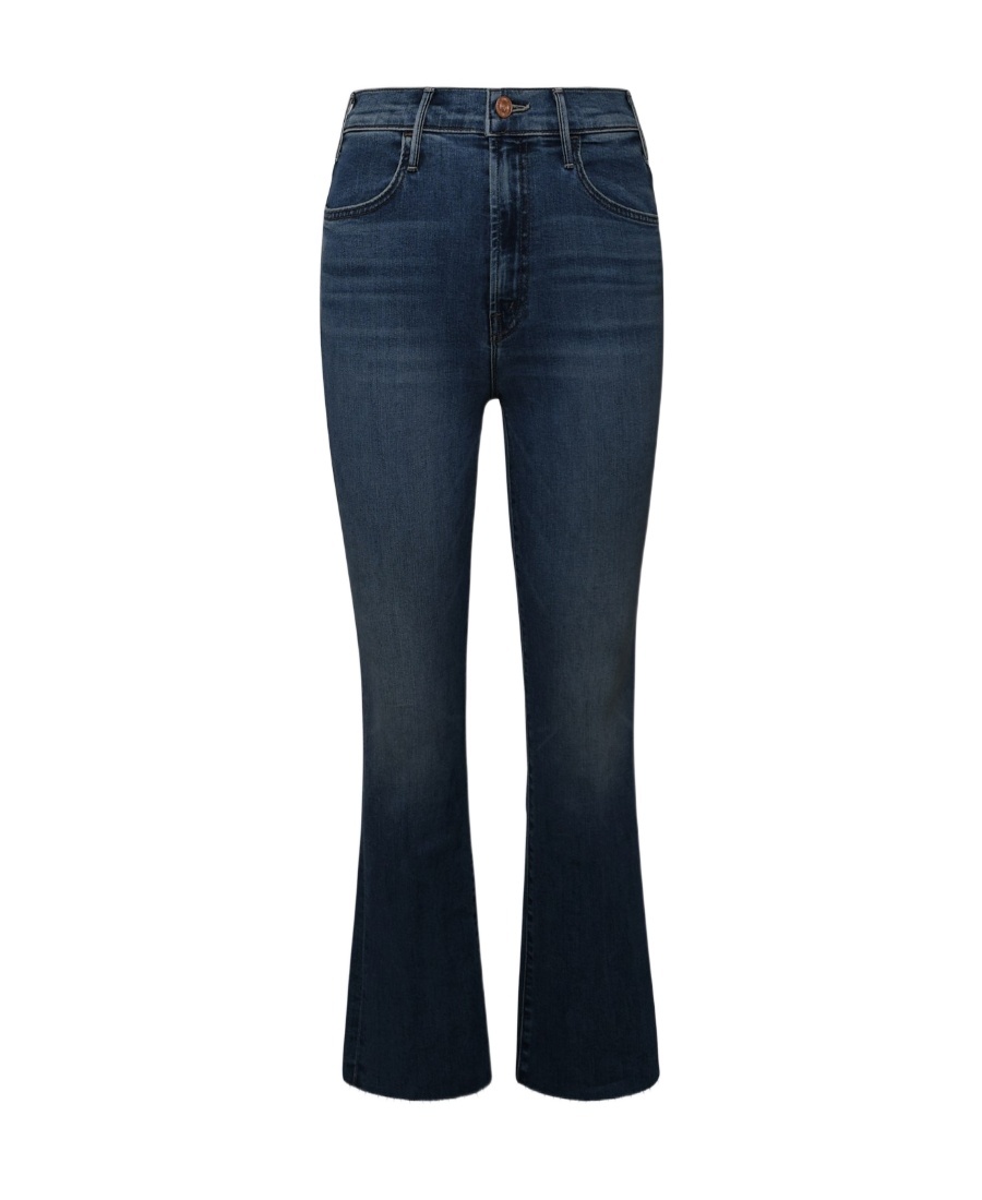 Shop Mother The Hustler Flared Jeans In Black