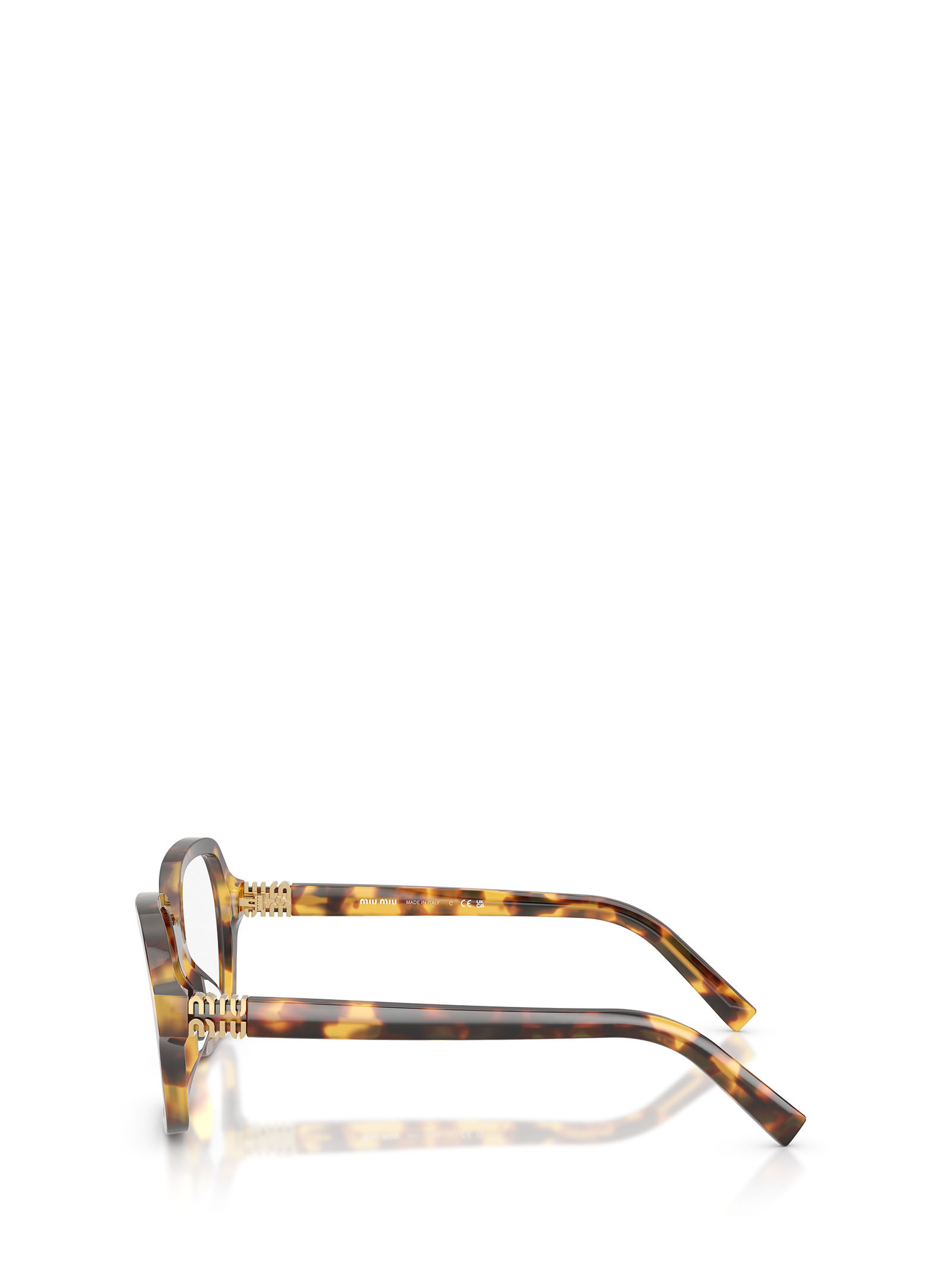 Miu Miu Tortoiseshell-pattern Square-frame Glasses In Brown