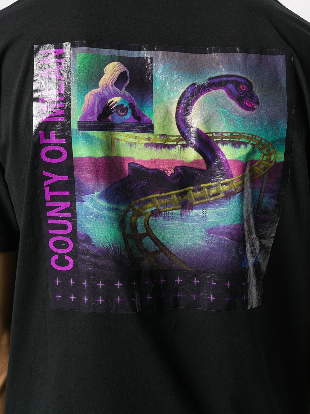 Marcelo Burlon County Of Milan Fantasy Print T-shirt In Black