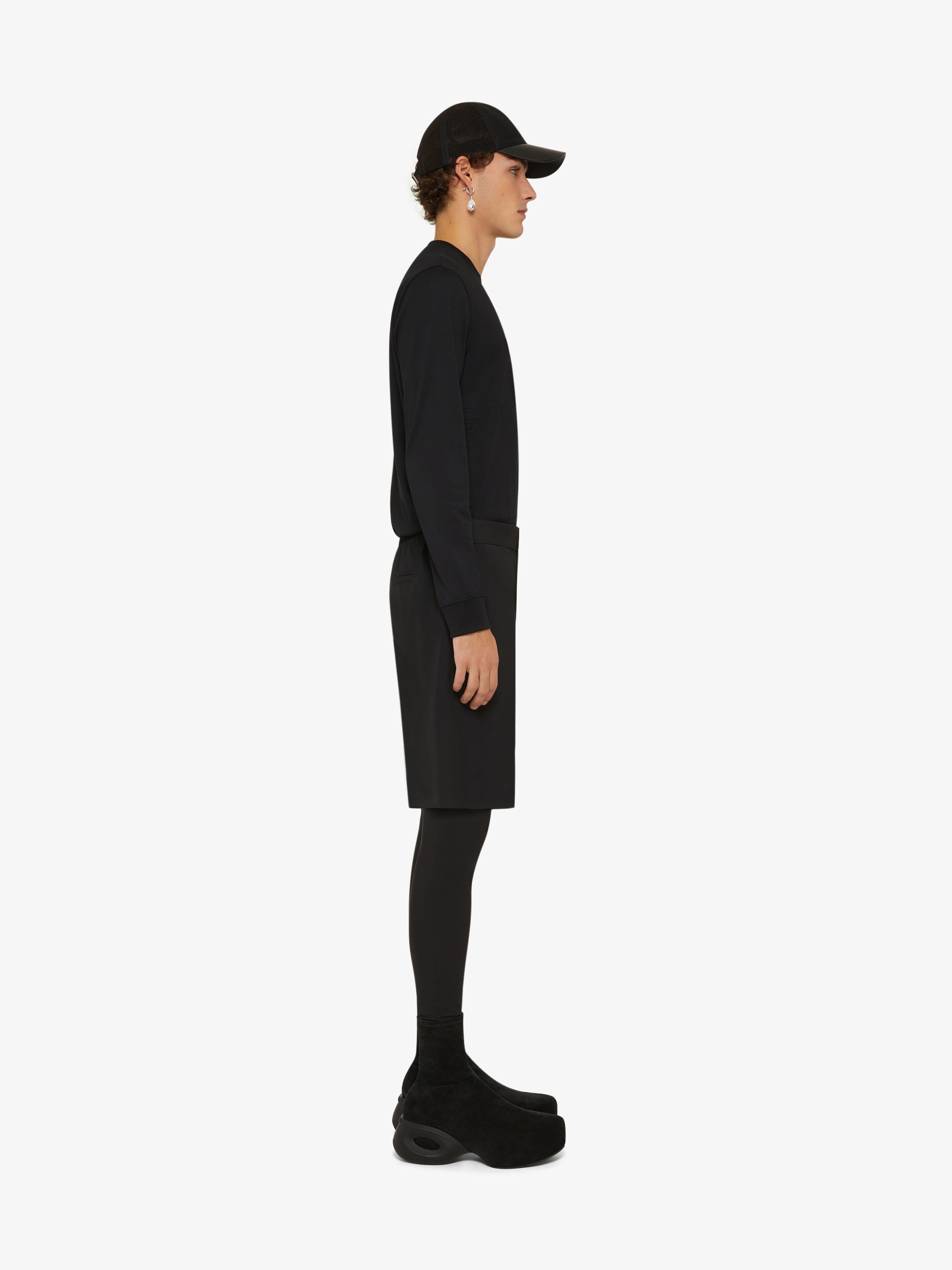 Givenchy Logo Plaque Bermuda Shorts In Black