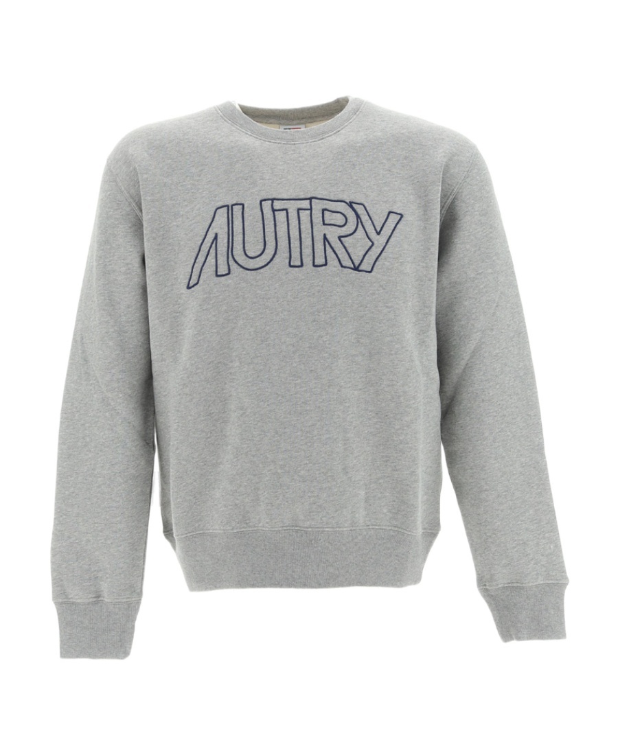 Autry Embroidered Logo Crewneck Sweatshirt In Gray