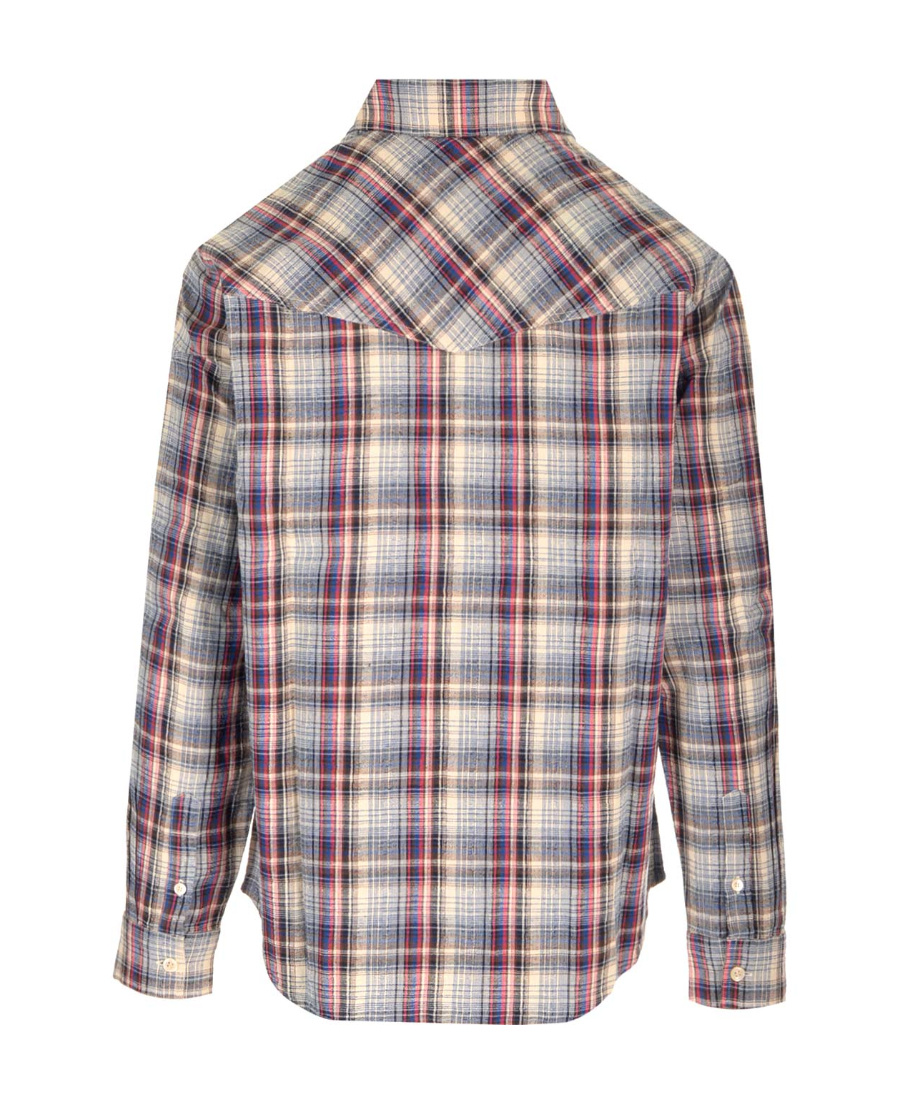 Isabel Marant Plaid Pattern Shirt With Button-down Collar In Multi