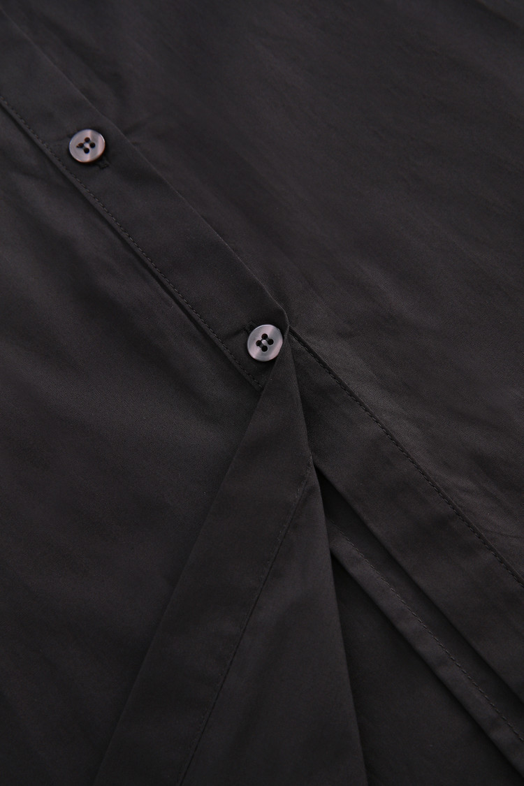 Woolrich Belted Short-sleeved Shirt Dress In Black