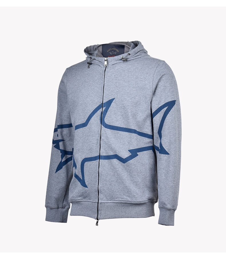 Paul & Shark Logo Hat Casual Jacket In Gray