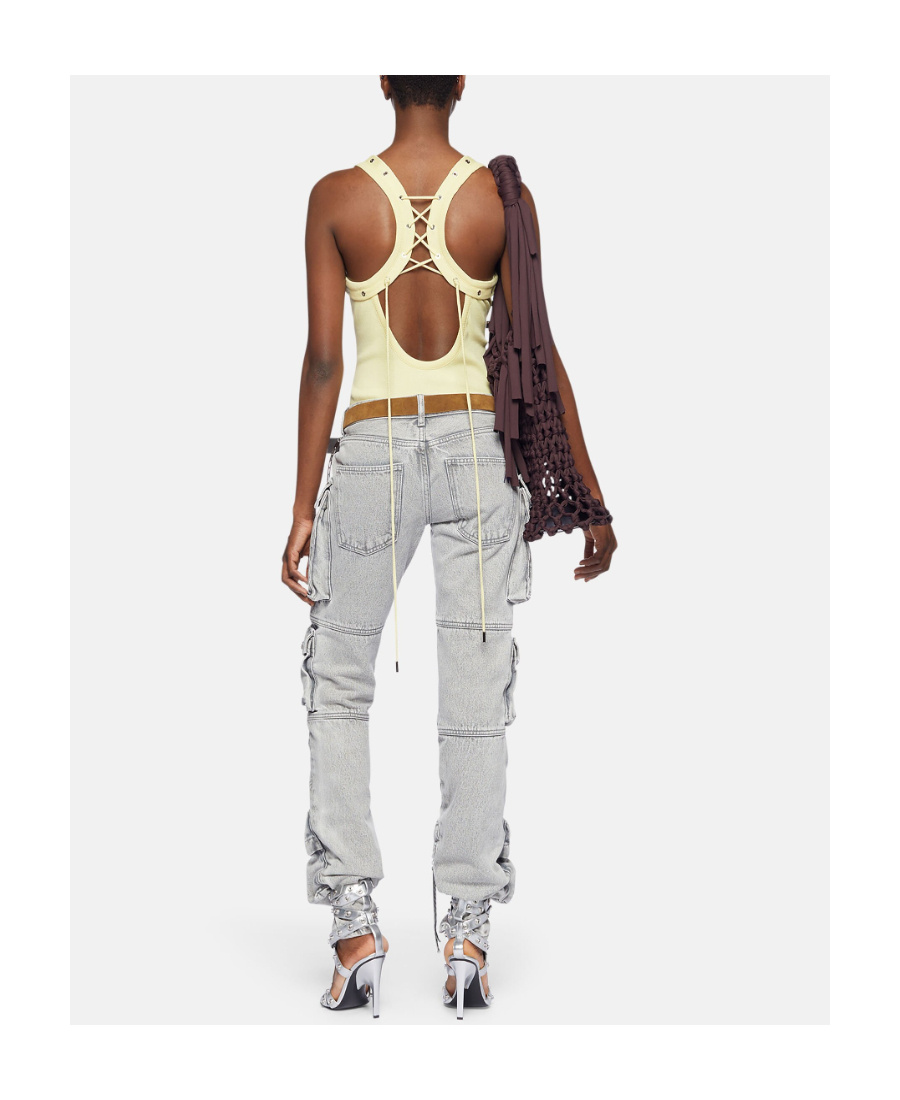 Attico Ladies Grey Essie Long Pants In Gray