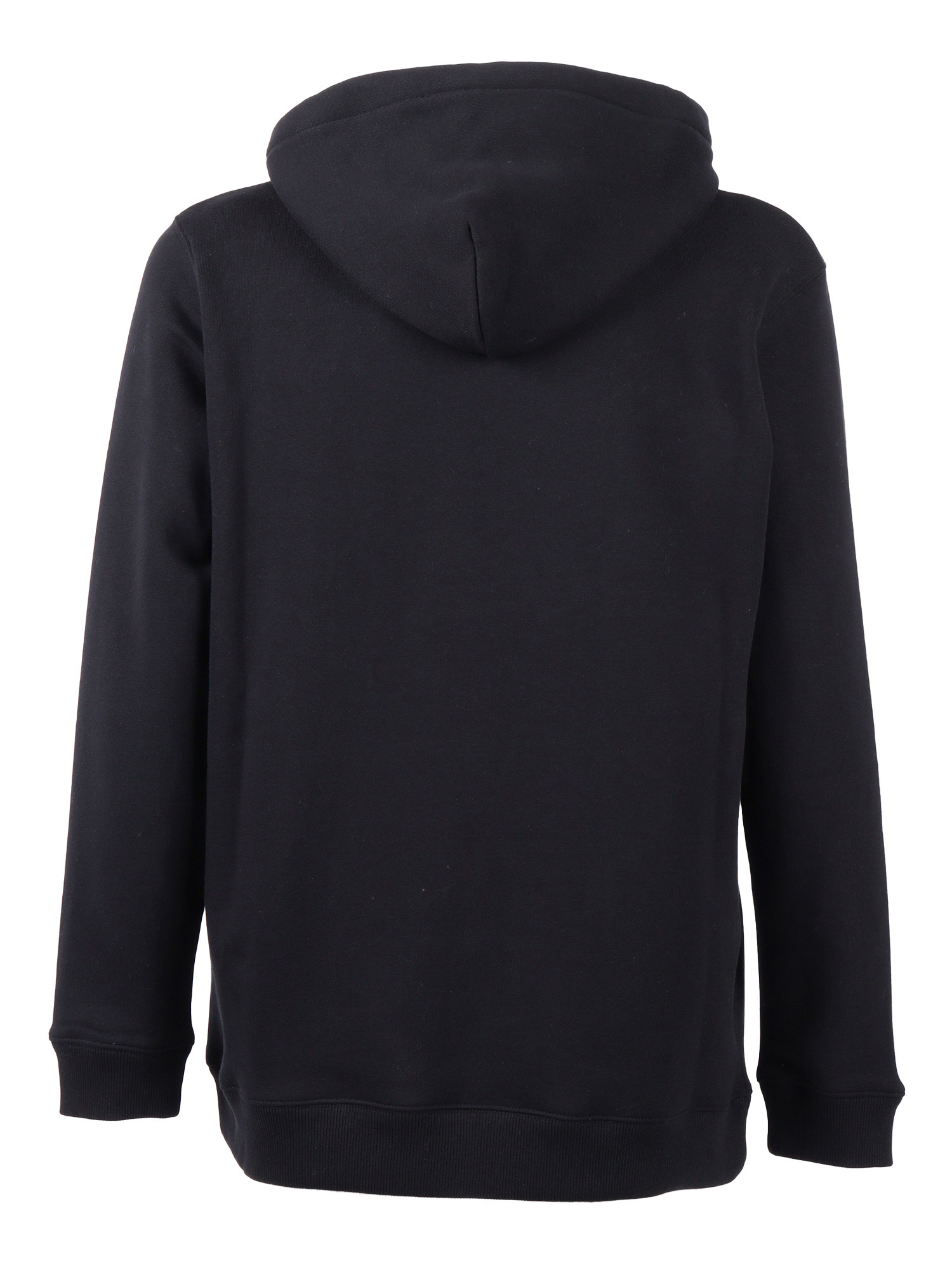 Dondup Cotton Pullover Hoodie With Adjustable Drawstring Hood In Blue