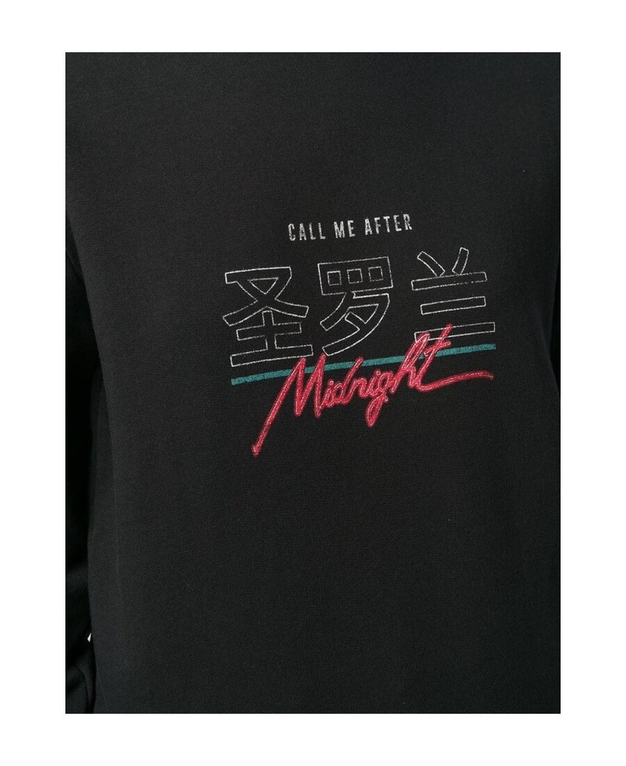 Saint Laurent Midnight Sweatshirt In Black