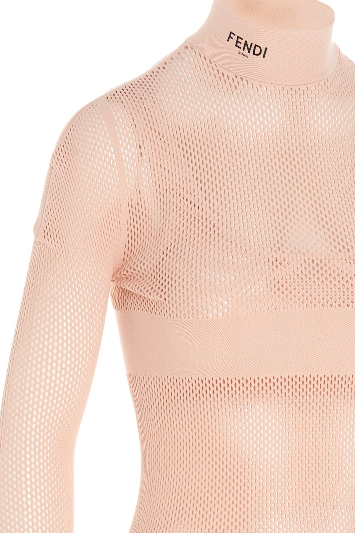 FENDI LAYERED-EFFECT MESH BODYSUIT 