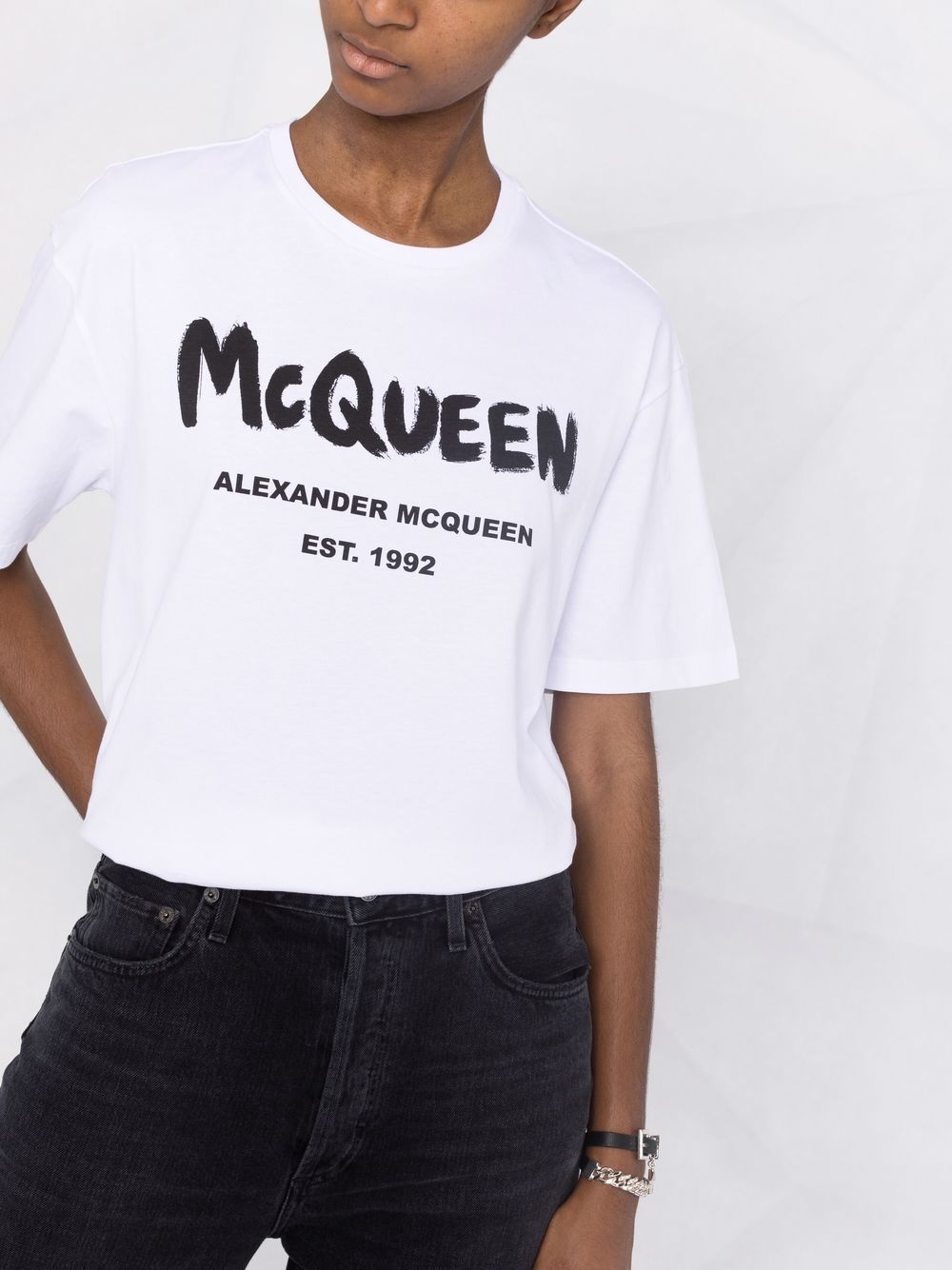 Alexander Mcqueen White Cotton Tops & T-shirt In White