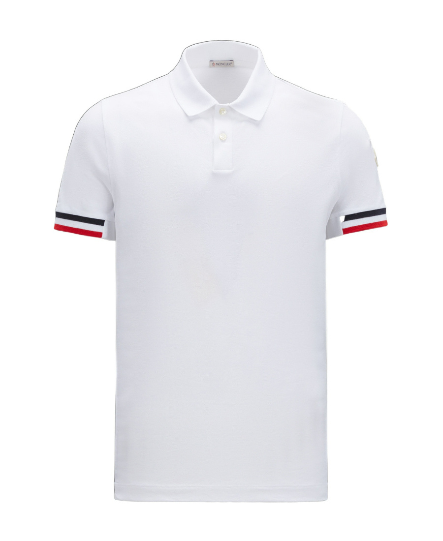 Moncler Logo Polo Shirt In White