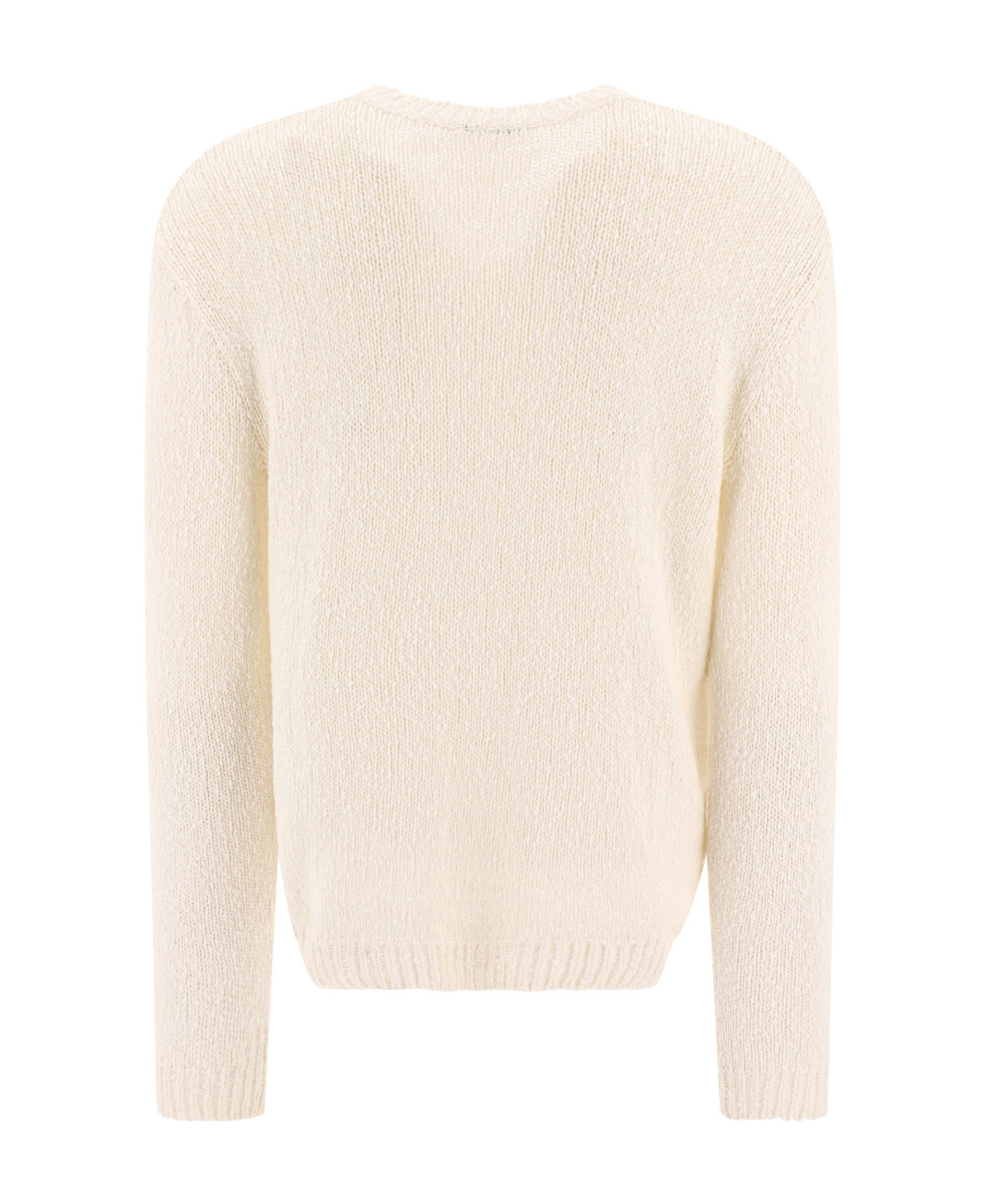 Apc Gaston Long-sleeved Crewneck Sweater In White