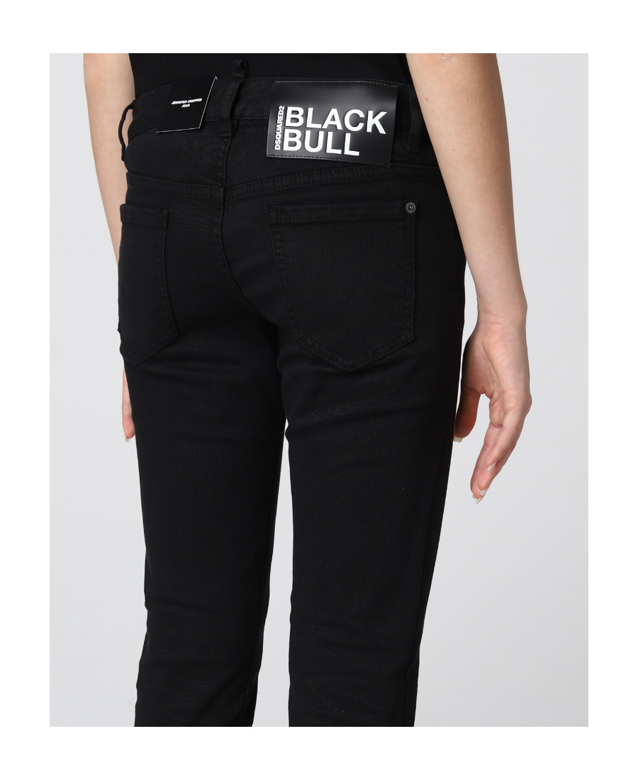 Dsquared2 Cropped Low-rise Trousers In Black