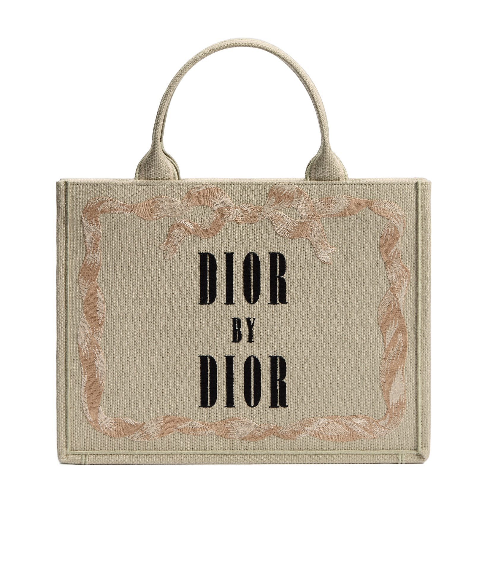 Dior Medium  Book Tote With Strap In Sand