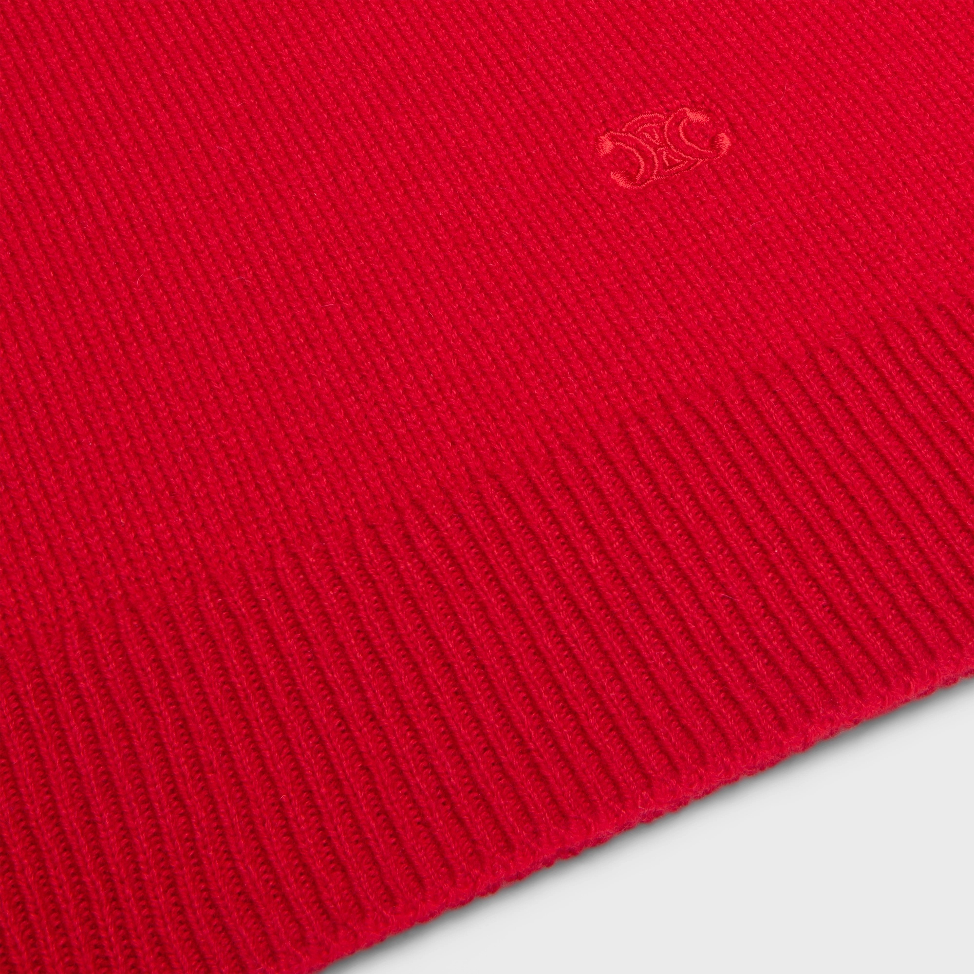 Celine Long-sleeved Cashmere Sweater In Red