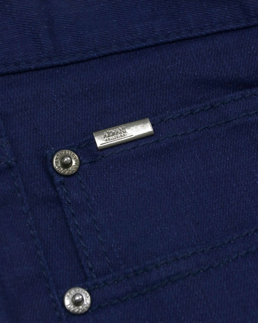 Shop Armani Collezioni Logo Jeans In Blue