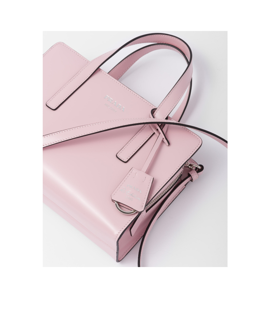 Prada Re-edition 1995 Brushed-leather Mini Handbag In Pink