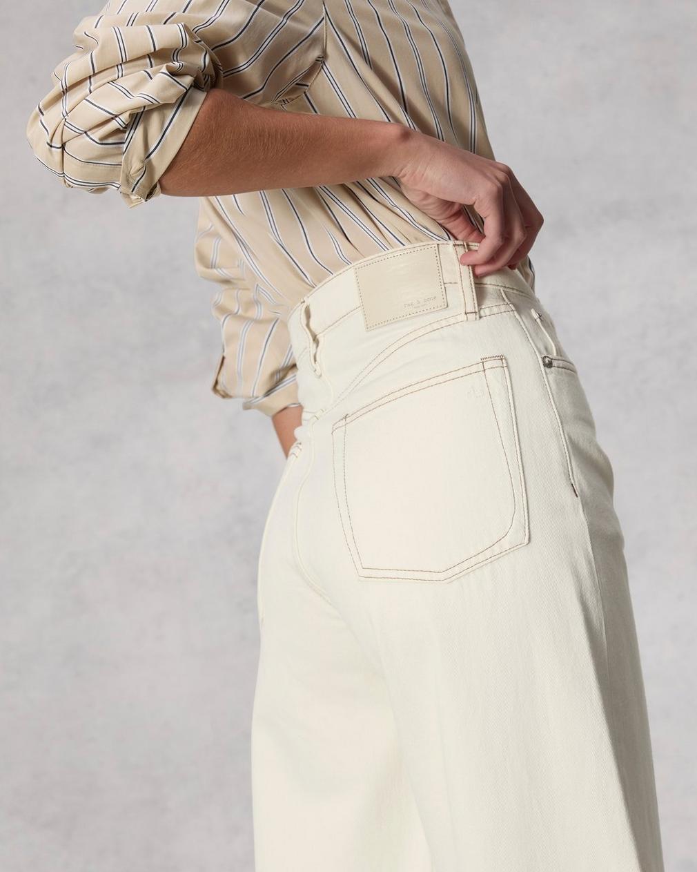 Rag & Bone Wide-leg Jeans In White