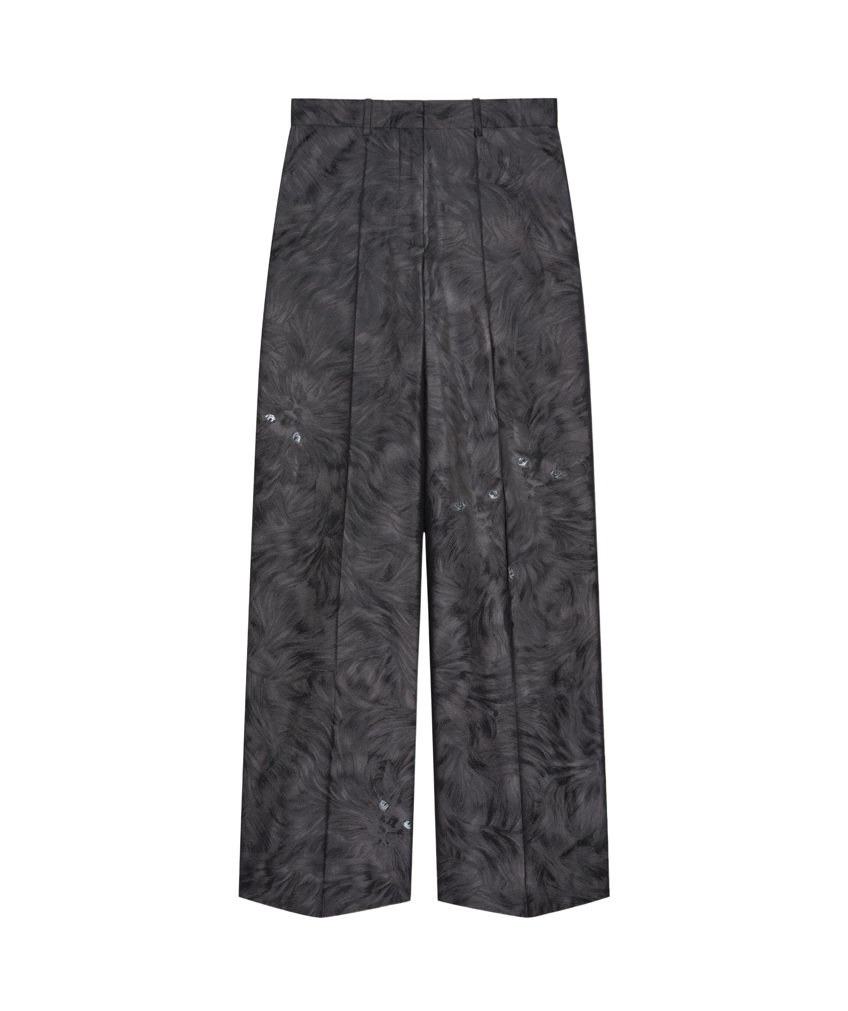 GIVENCHY OVERSIZED TAILORED PANTS IN CAT JACQUARD