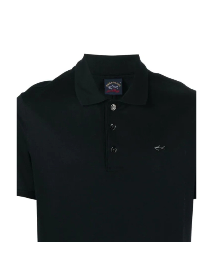 PAUL & SHARK LOGO-PLAQUE COTTON POLO SHIRT 