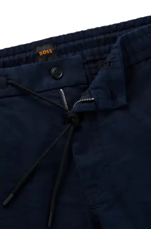 Hugo Boss Drawstring Casual Trousers In Black