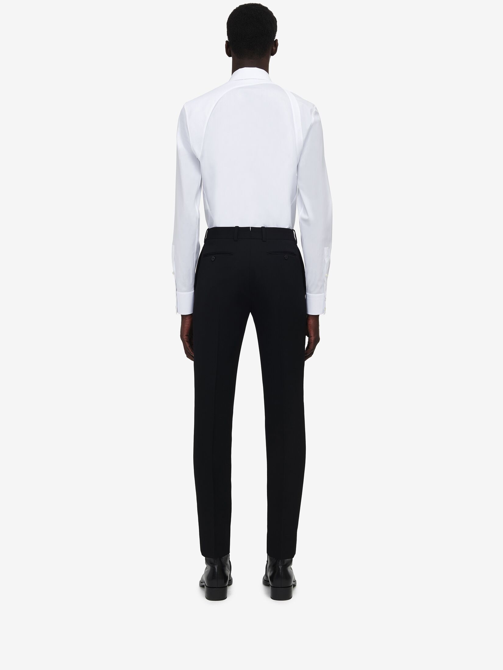 Alexander Mcqueen Slim-fit Tailored Wool Trousers In Black
