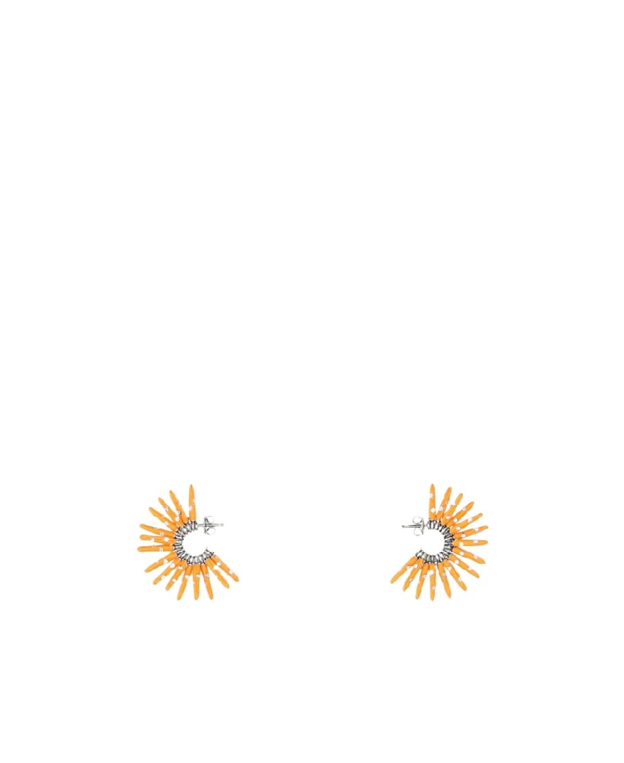 Bottega Veneta Logo Earrings In Yellow