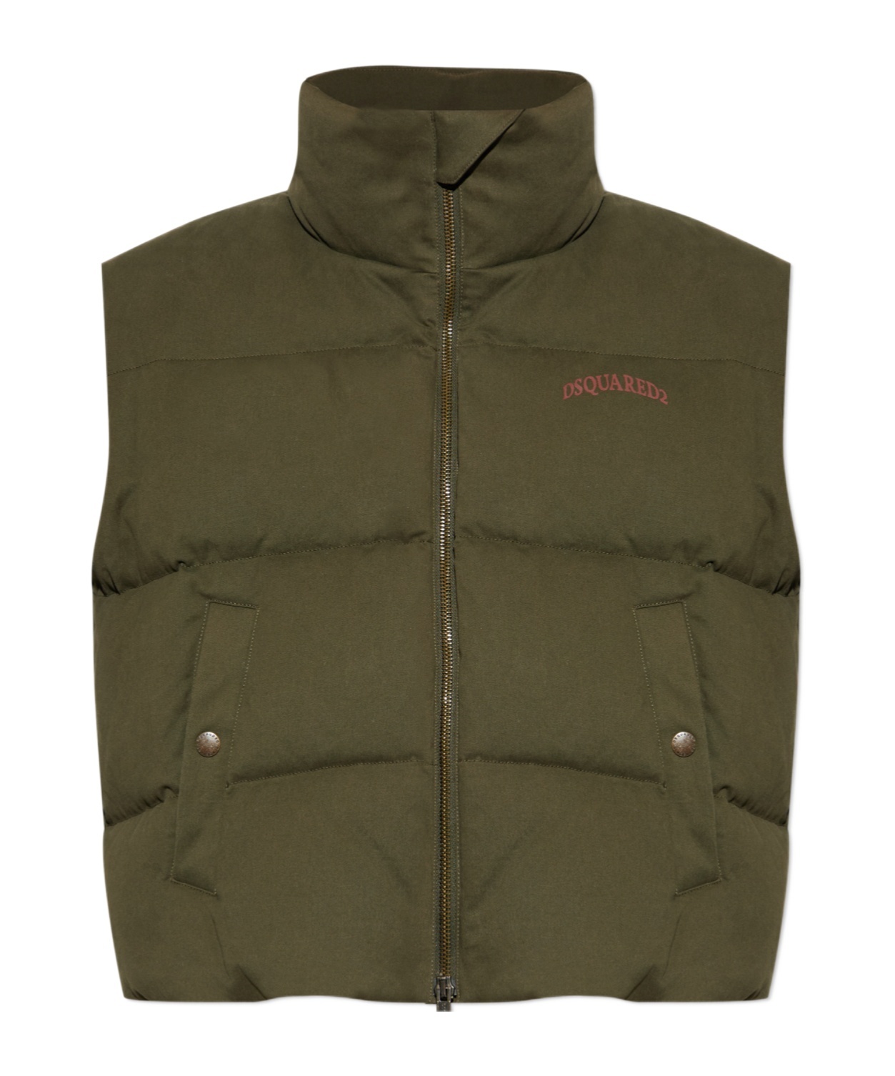 Dsquared2 Sleeveless Down Jacket In Green