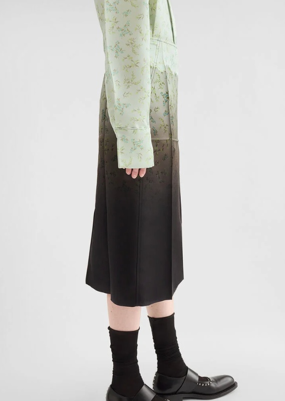Jil Sander Gradient Floral-printed Midi Skirt In Multi