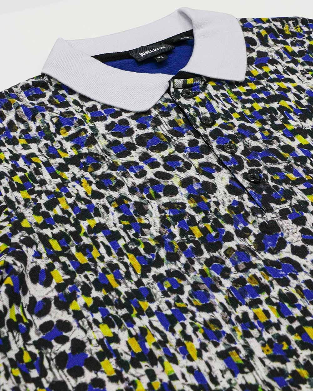 JUST CAVALLI PRINTED POLO SHIRT
