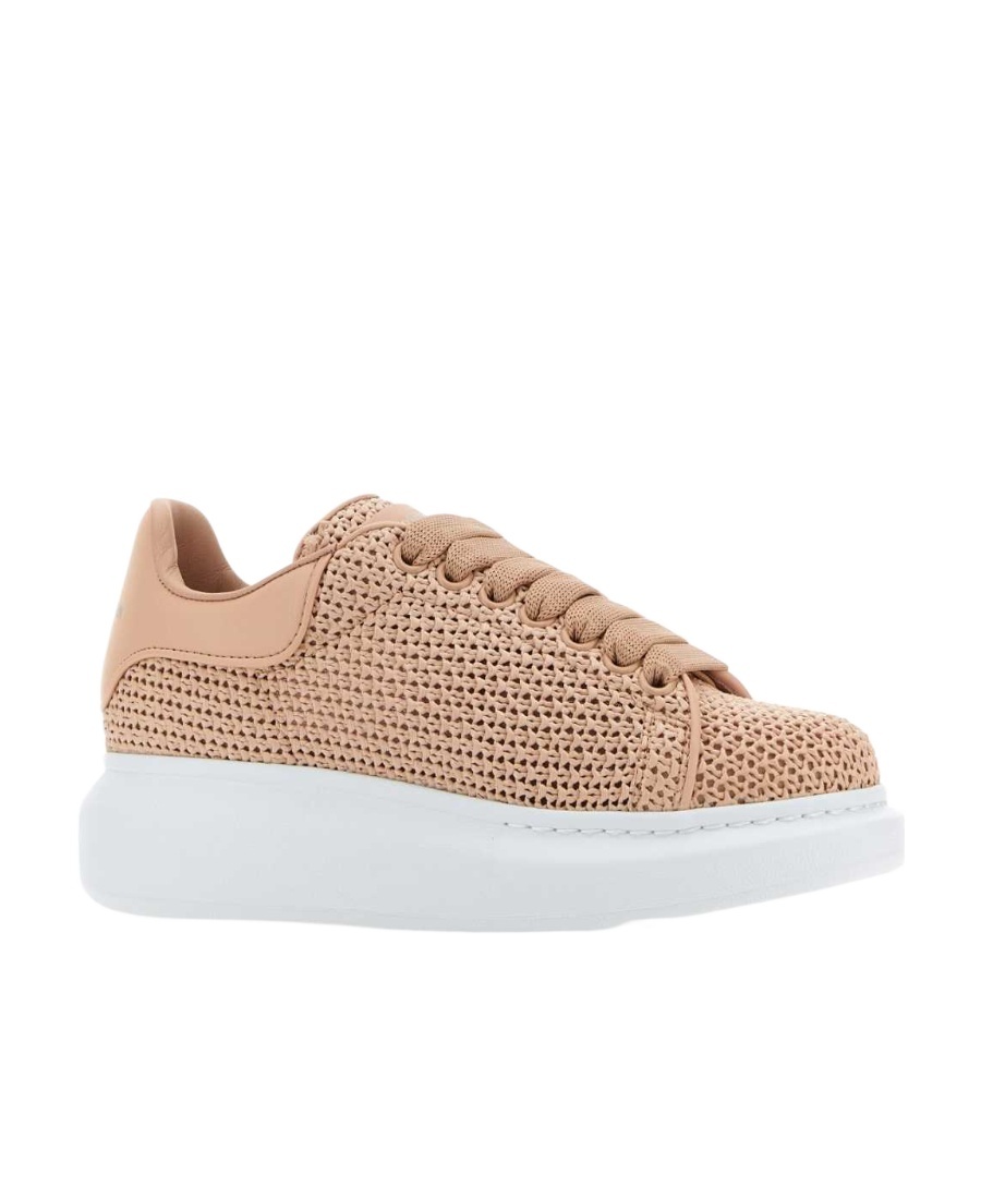 Alexander Mcqueen Oversized Lace-up Sneakers In Nude