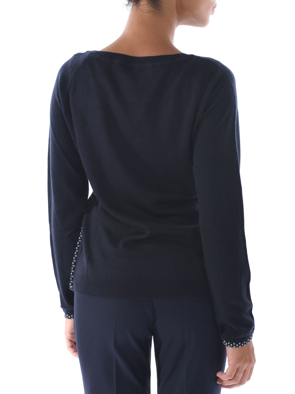 Armani Jeans Long-sleeved Pullover In Black