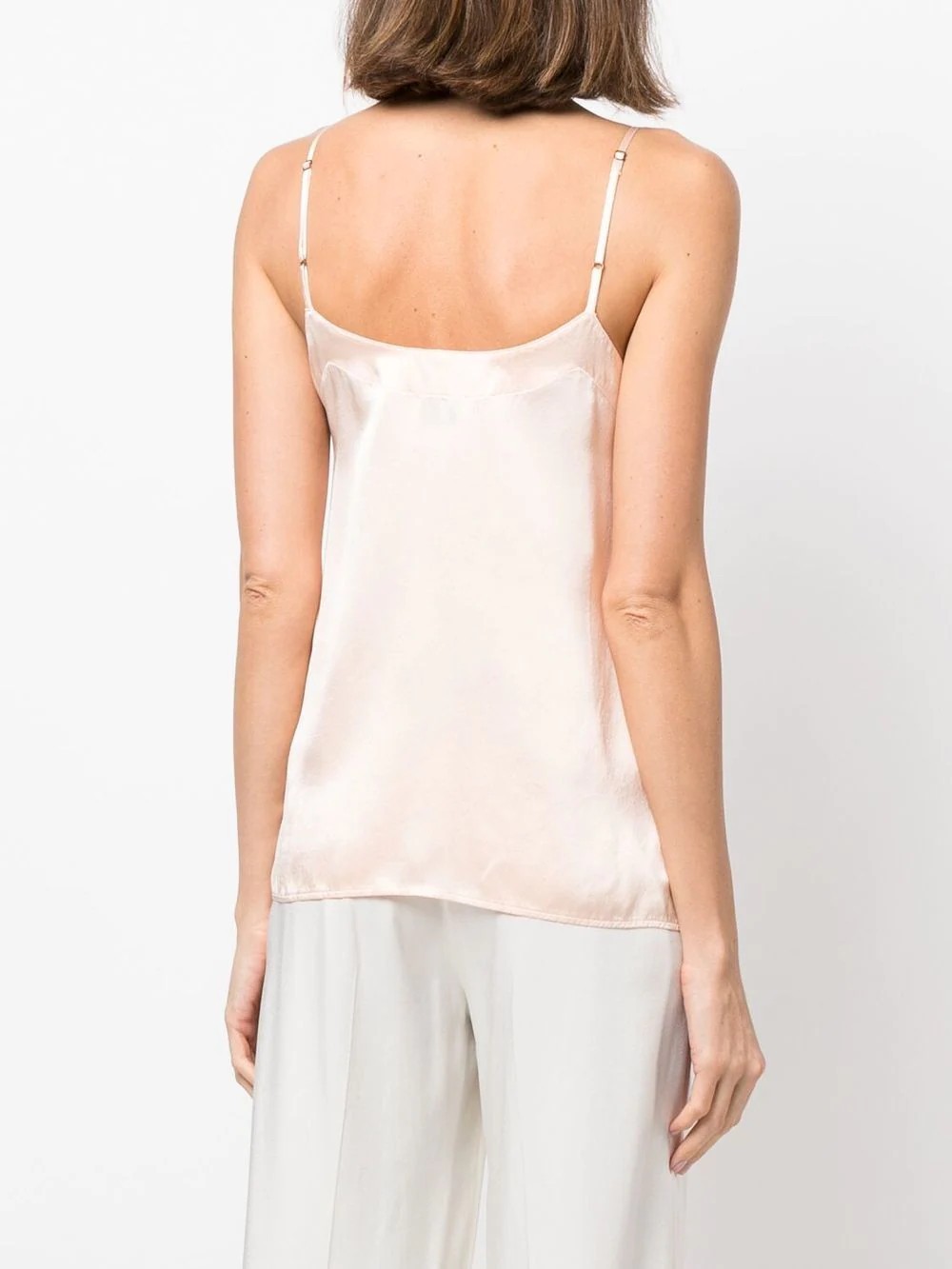Forte Forte Spaghetti-strap Silk Tank In White