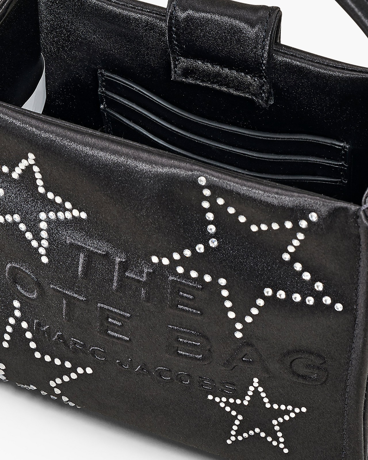 MARC JACOBS MARC JACOBS THE STAR SATIN MINI TOTE BAG 
