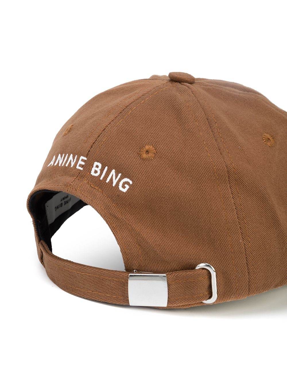 ANINE BING TWILL EMBROIDERED BASEBALL CAP