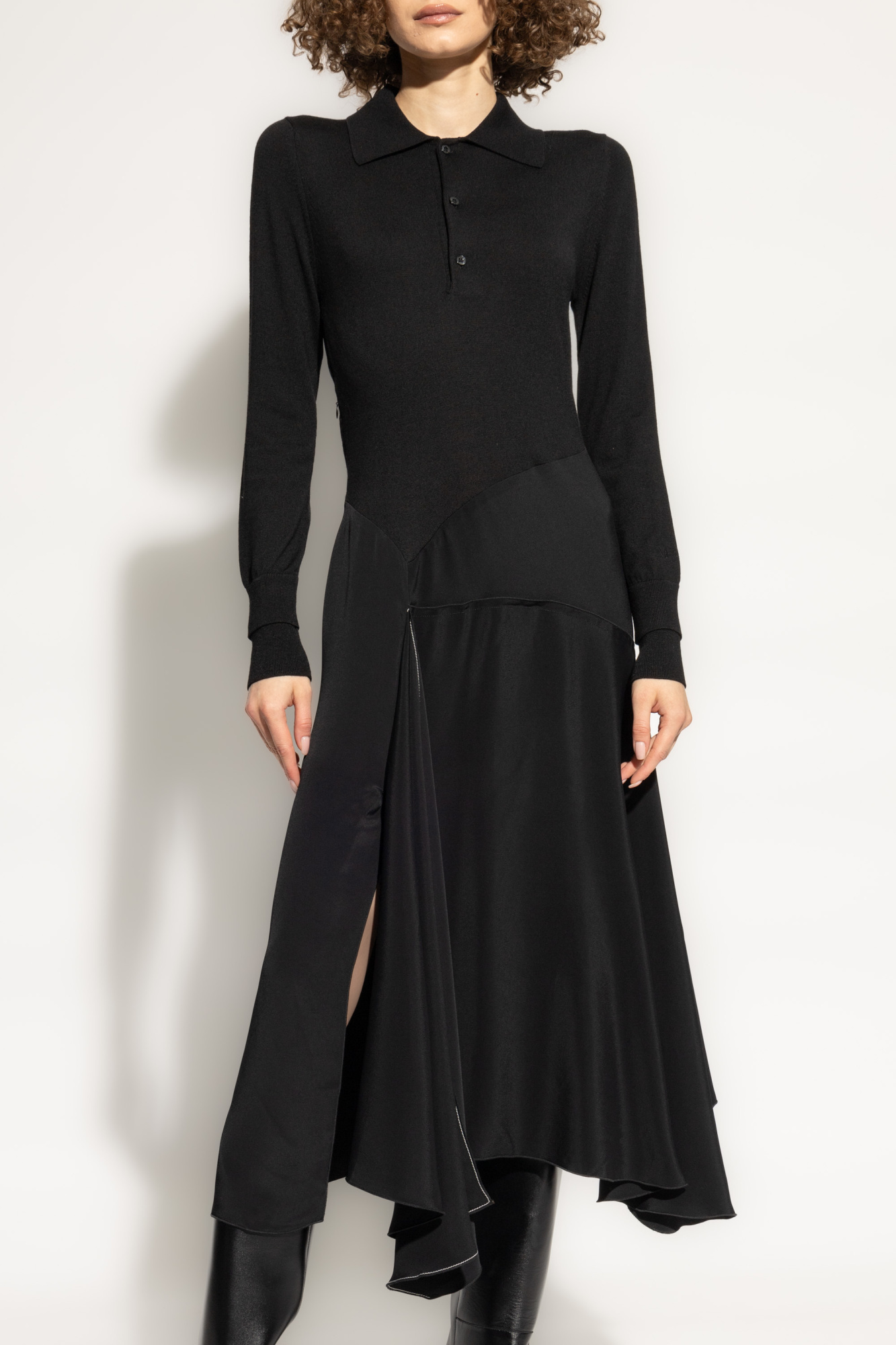 VICTORIA BECKHAM ASYMMETRIC MIDI DRESS