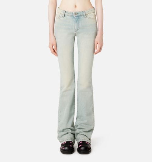 Ami Alexandre Mattiussi Low-rise Bootcut Jeans In Gray