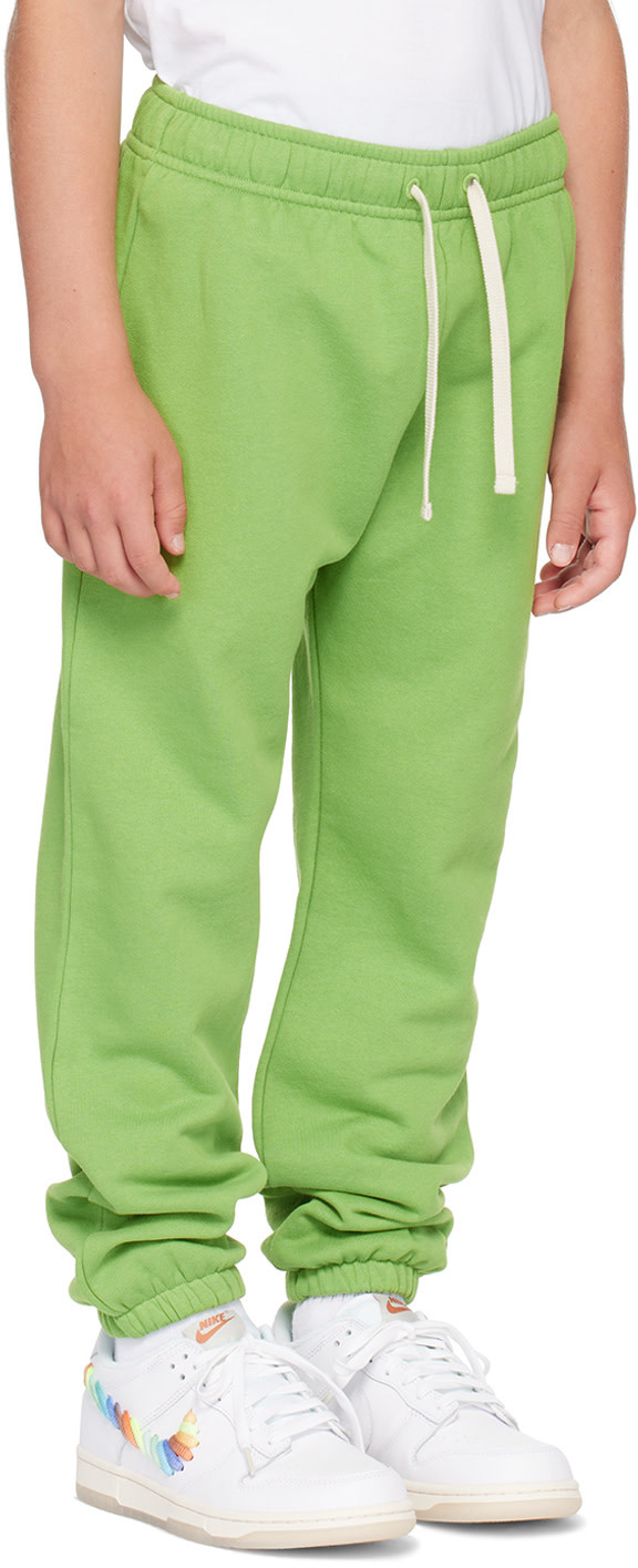 Acne Studios Kids Green Patch Sweatpants In Green