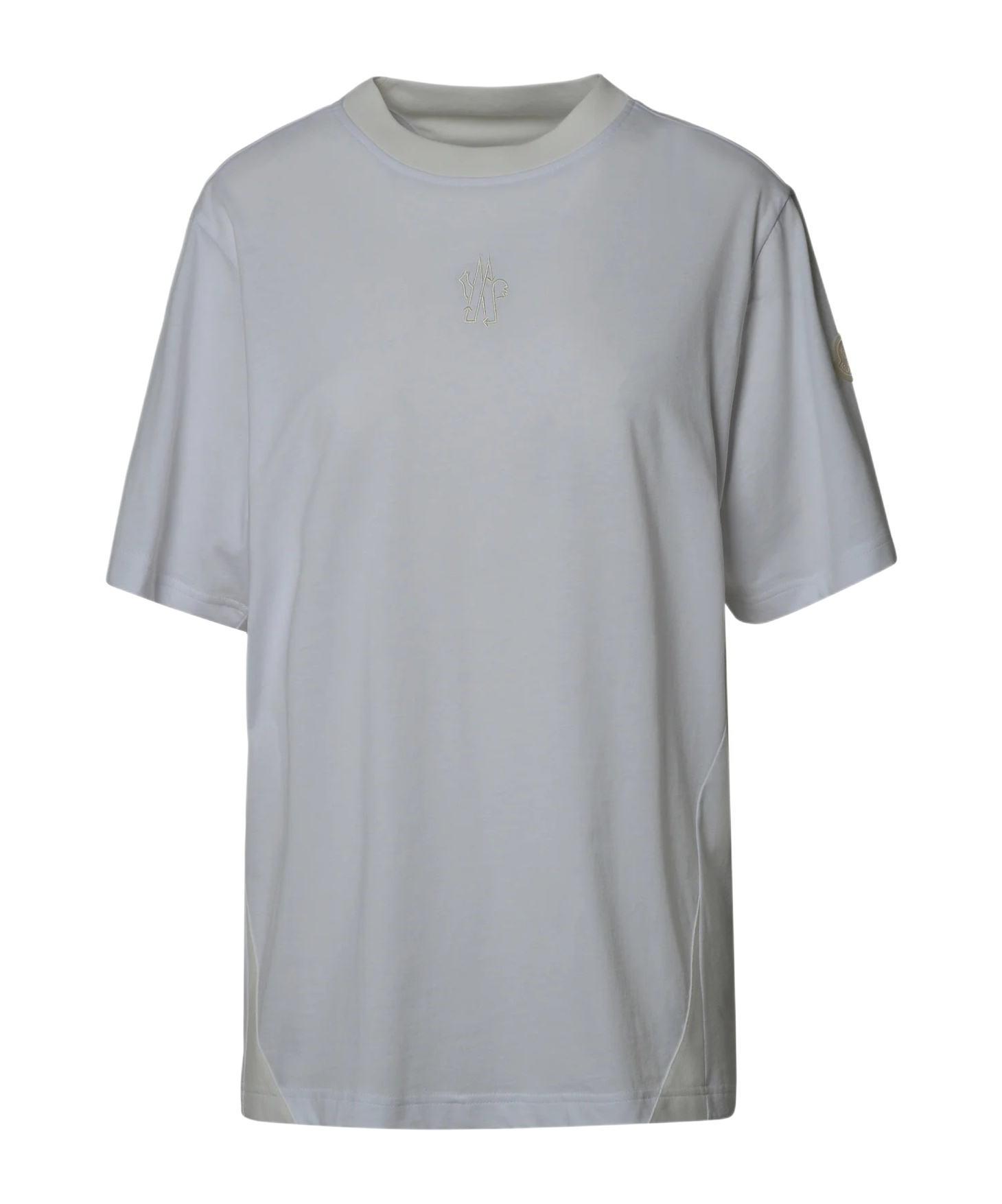 Moncler Logo Detailed Crewneck T-shirt In Gray