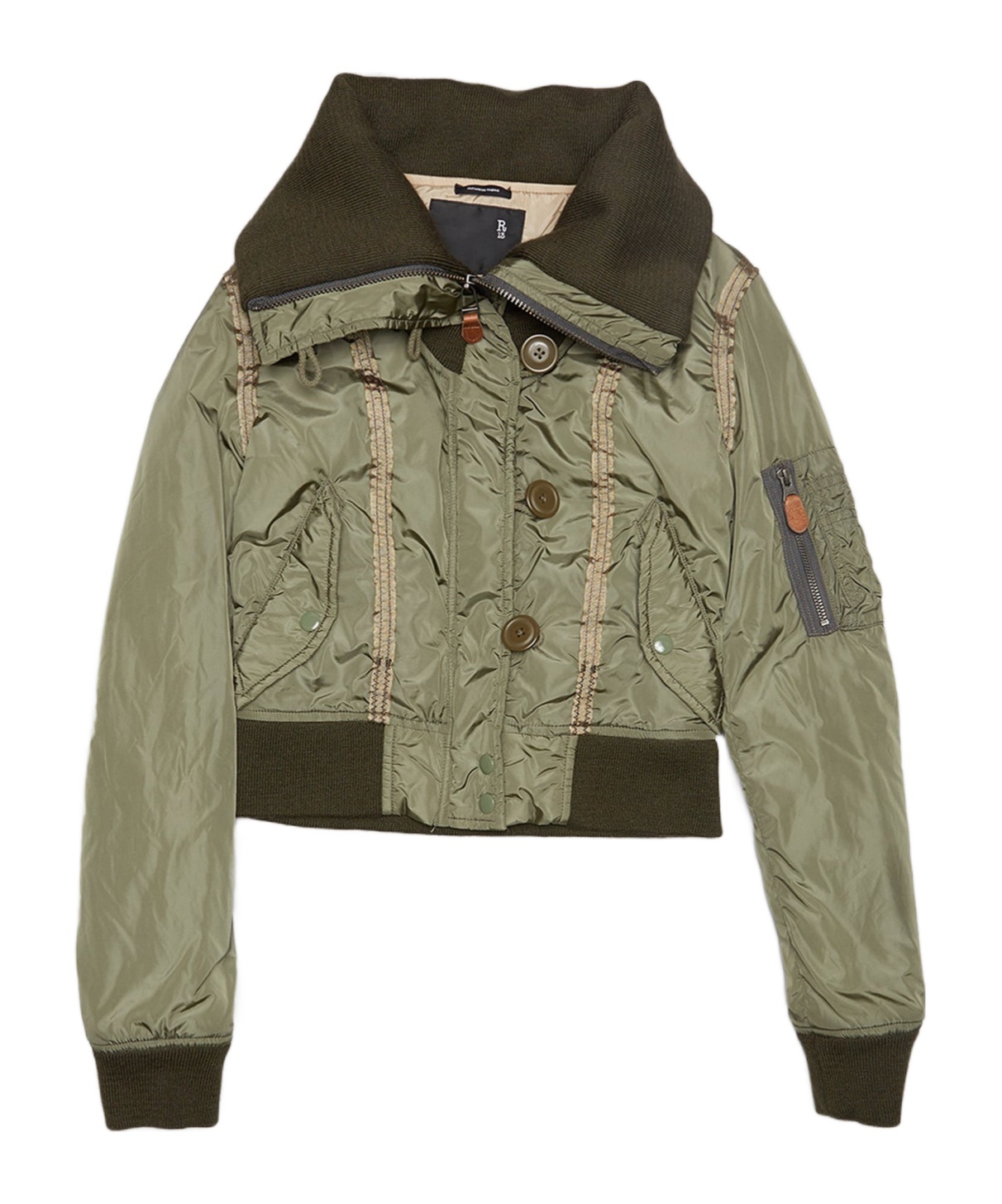 R13 Bomber Jacket In Gray