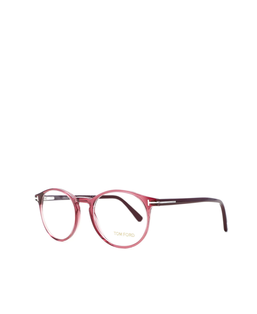 Tom Ford Transparent Round-frame Glasses In Pink