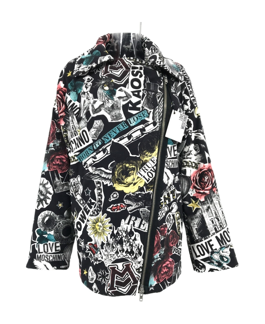 Moschino Zipper Casual Jacket In Black