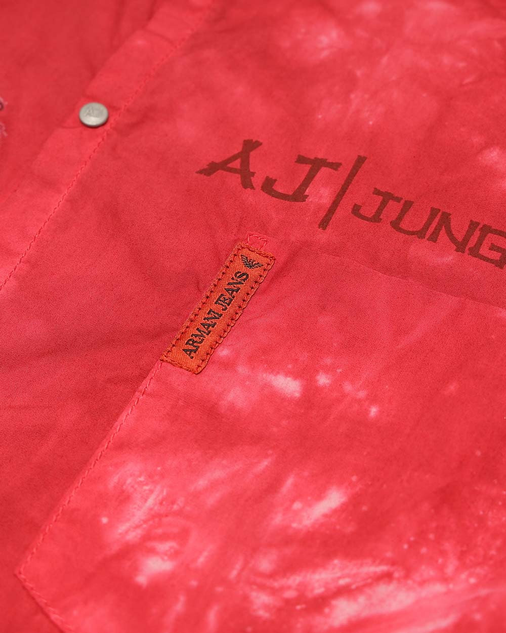 Shop Armani Jeans Logo Detail Shirt In Red