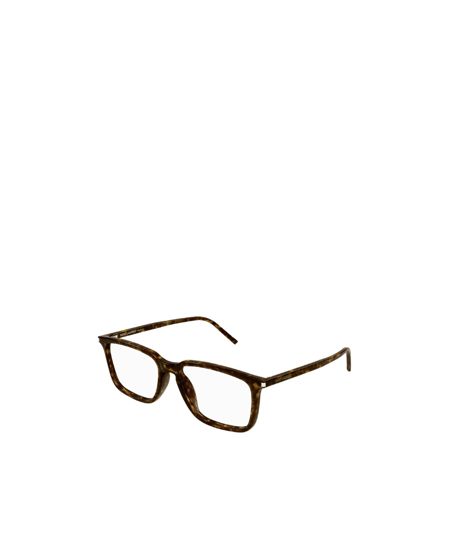 Saint Laurent Sl 645f Rectangle-frame Glasses In Brown