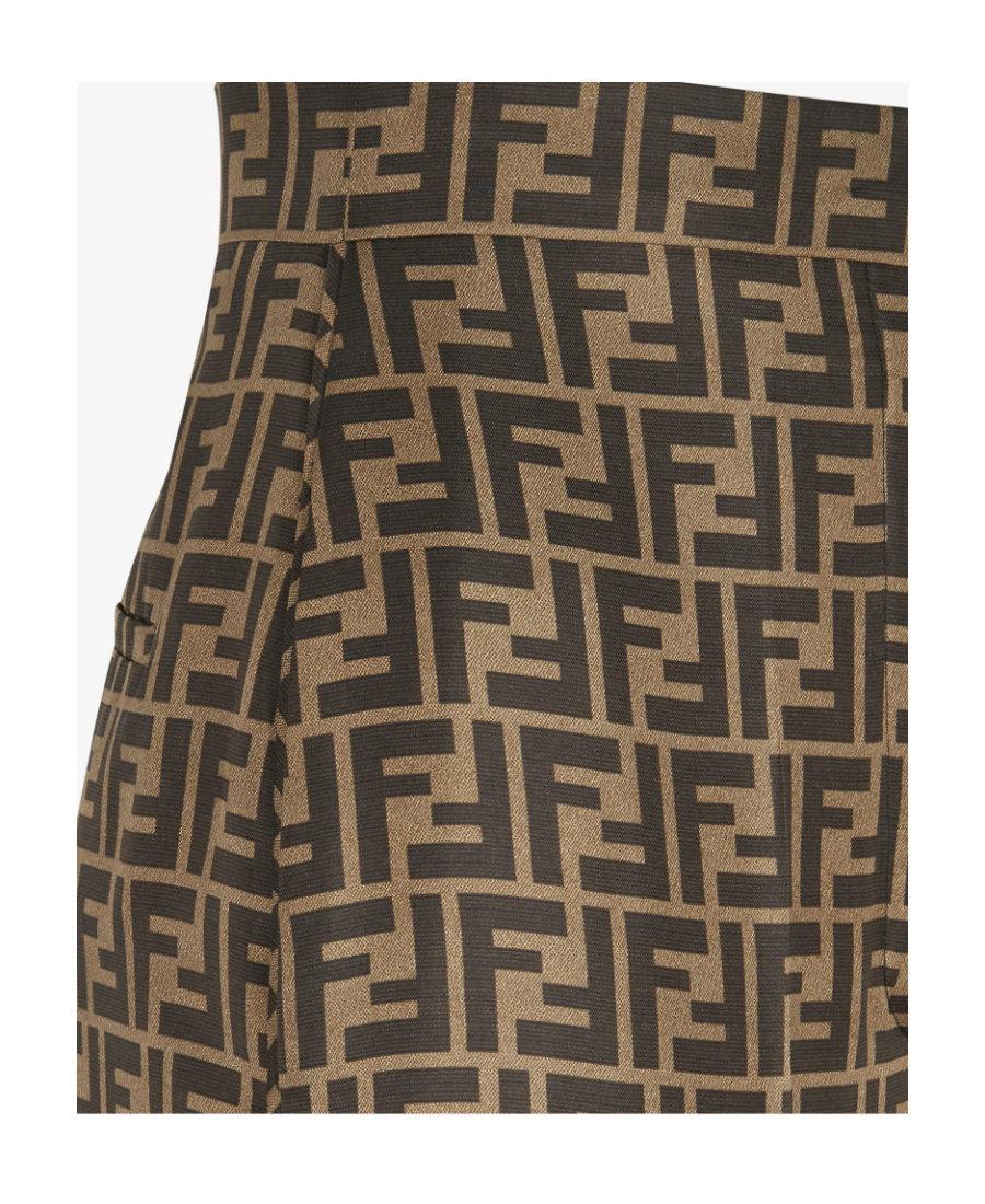 Fendi Trousers In Brown