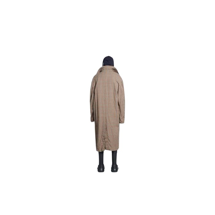 Balenciaga Reversible Trench Coat In Brown