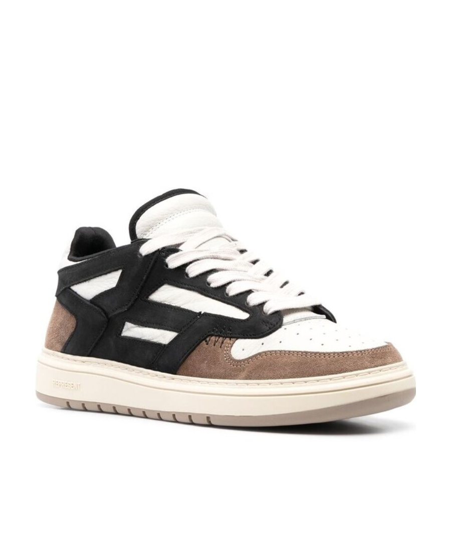 Represent Man Sneakers Khaki Size 7 Soft Leather In White