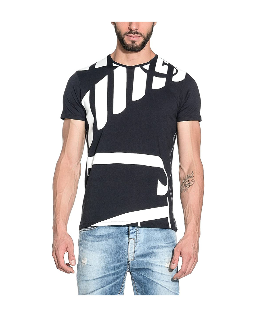 Armani Jeans Logo Details T-shirt In Black
