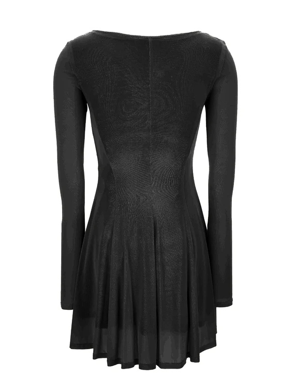 Versace Jeans Scoop-neck Skater Dress In Black